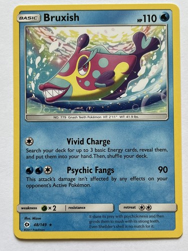 Pokémon TCG Bruxish Sun & Moon Base Set 48/149 Regular Rare NM