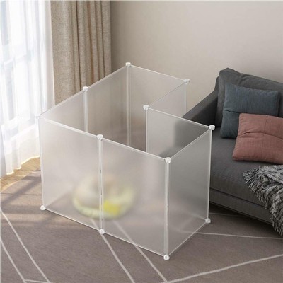 glass dog playpen