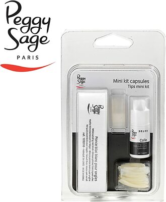PEGGY SAGE Mini Kit Kapseln Für Gel UV + Block + Nagelkleber Neu Transparent