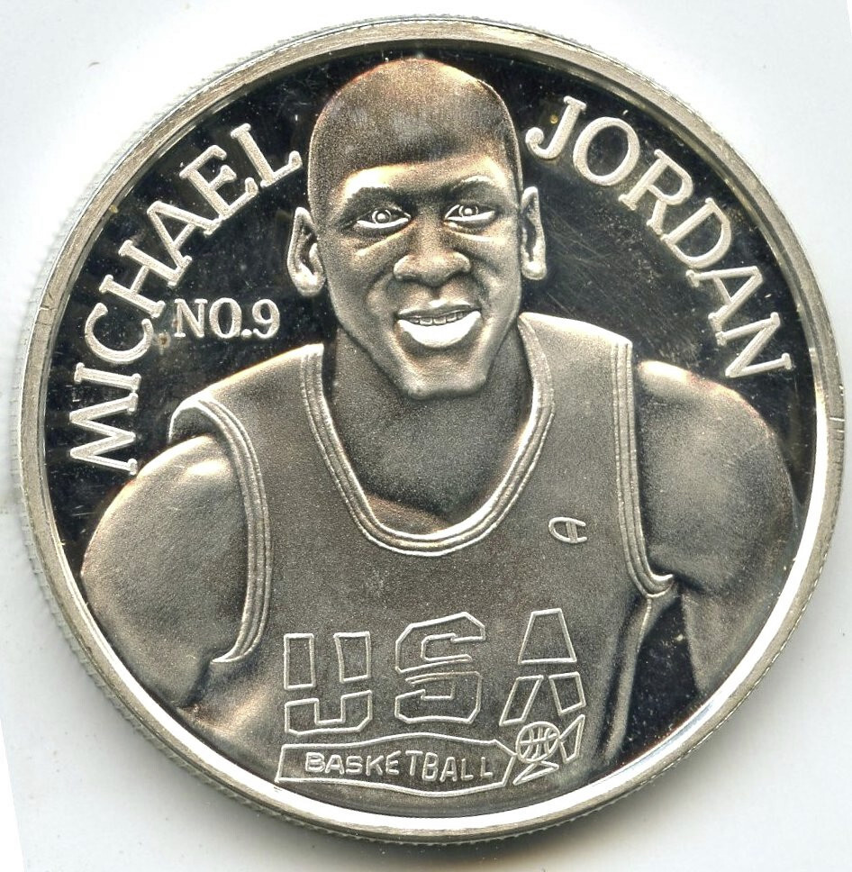 Michael Jordan USA Basketball Medal 999 Silver 1 oz Round