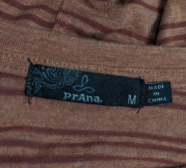 prana foundation slouch striped short sleeve oversized shirt