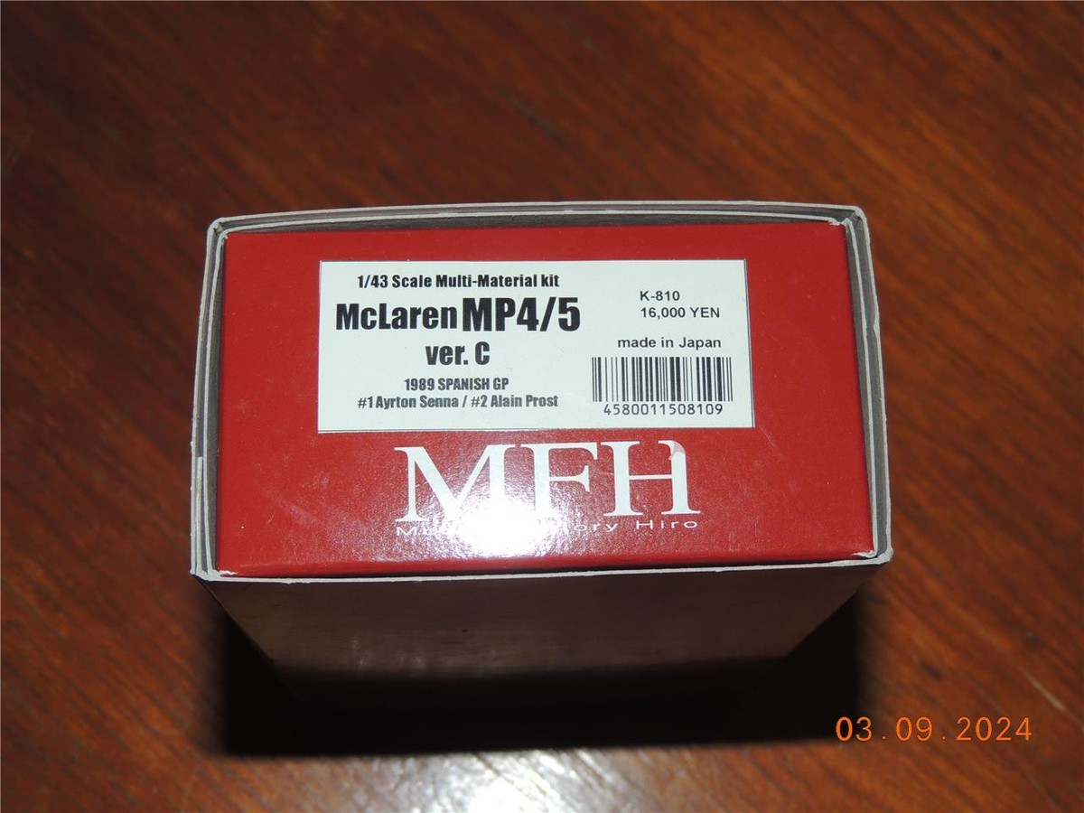 未組立MFH McLaren MP4/5 1/43スケールキット K810 MODEL FACTORY HIRO