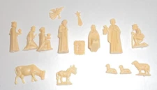 Vintage 15 Piece Miniature Plastic Nativity