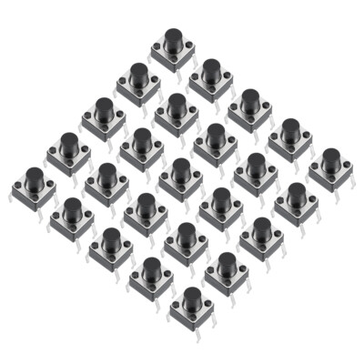 6x6x7mm Panel Micro PCB Momentary Tactile Tact Push Button Switch DIP 25PCS