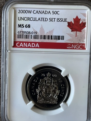 2000 W Canada 🇨🇦 50 Cent Coin Uncirculated Set Issue NGC MS 68