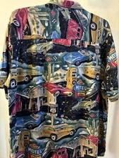 Paradise Found Hawaiian Shirt XL Corvette Route 66 Long Beach Joshua Tree SS