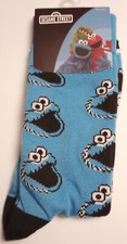 NIP New Pair Sesame Street Cookie Monster Socks Size Adult Yum