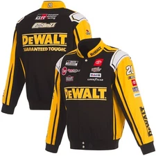 2025 Nascar Christopher Bell  Dewalt  JH Design Cotton Twill  Full Snap Jacket