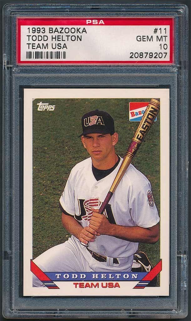 1993 Bazooka Team USA Todd Helton #11 PSA 10 GEM MT