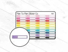 1851~~Clean Boxes Planner Stickers.