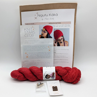 Knit Stars Knitting Kit Beanie Hat Maori Ngutu Kaka Francoise Danoy Merino Wool