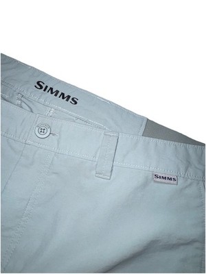 Simms Nylon Pants Mens 36R (33 Actual) Fishing Hiking Outdoor Blue/Green Aqua