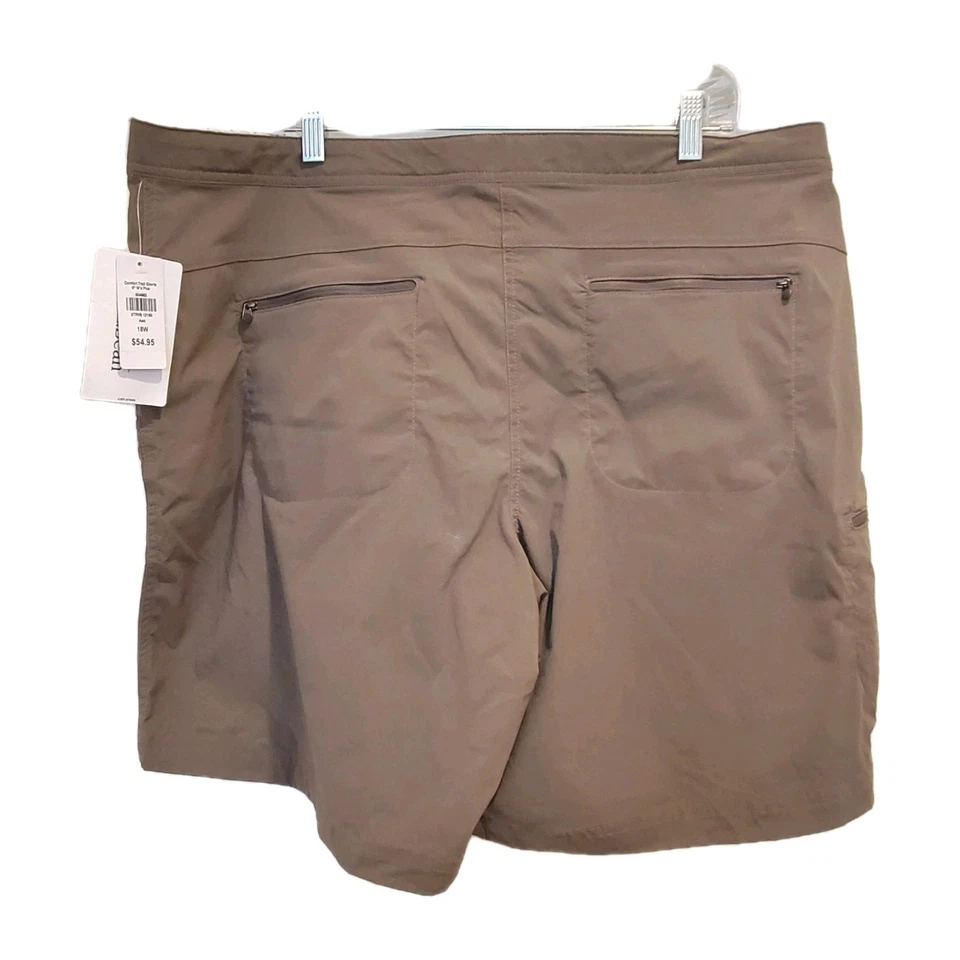 L.L. Pantalones Cortos Bean Para Mujer 18W Comfort Trail Taupe Mezcla de Nailon UPF 40 Absorbente Nuevos con Etiquetas Foto 2 de 4