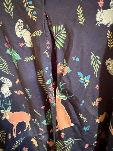 Modcloth Cottagecore Woodland Creatures Wide Pleated Skirt Size 3X Cute!! - Picture 4 of 8