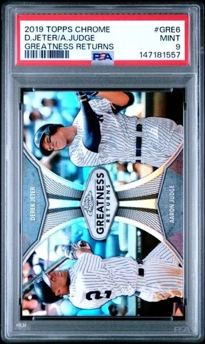 DEREK JETER / AARON JUDGE 2019 Topps Chrome GREATNESS RETURNS #GRE6 PSA 9 MINT