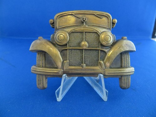 Vintage Mercedes Benz Car Baron Brass Belt Buckle
