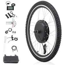48V 1000W Electric Bicycle Conversion Kit 24" E-Bike Front Hub Wheel