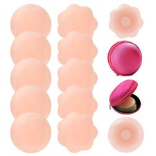 Silicone Nipple Covers, Nippleless Pasties for Women Reusable Adhesive Invisi...