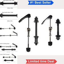 Bike Axle Quick Release Skewer Set Front Rear Wheel Hub Iron Black Road