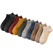 10 Pair Breathable Cotton Socks Anti-slip Boat Socks Pure Color Comfortable