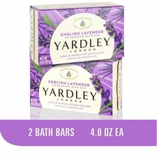 Yardley Nourishing Bath Bar Soap English Lavender 2 Pack 4 Ounces New Sealed
