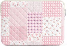 Sleeve for 13-14 inch Cotton Quilted Laptop, Aesthetic Puffy Carrying Bag
