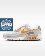 Size 9.5 - Nike Air Max 90 White Laser Orange for sale online | eBay