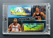 2004-05 Topps Finest Clyde Drexler Tracy McGrady Perfect Pairs Dual Auto /50 SSP