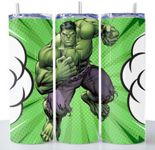 The Hulk 20oz Skinny Tumbler Cup Stainless Steel w Lid/Straw