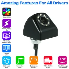 170° CMOS Backup Reverse Camera Car Rear View Night Vision Parking HD Waterproof