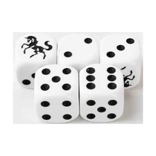 Koplow Animal Dice d6 Unicorn Dice White w/Black(5) NM