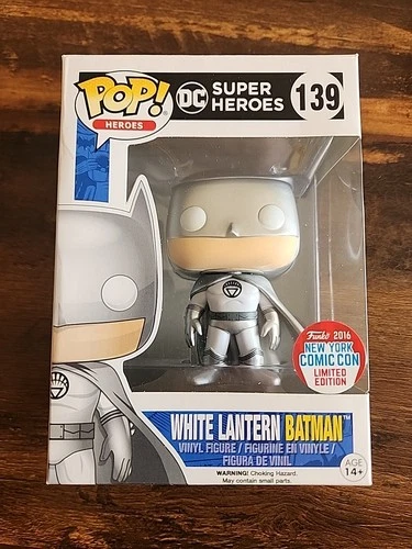Funko Pop DC Superheroes: White Lantern Batman #139 (2016 New York Comic Con)