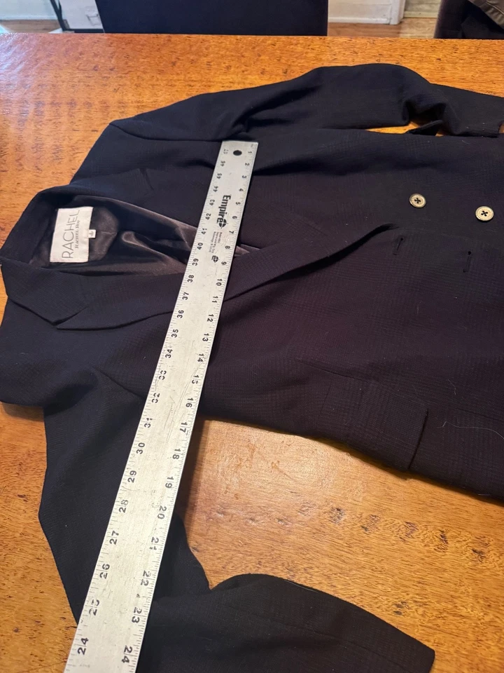Rachel Rachel Roy Long Blazer Suit Jacket Black Size 6 E6 - Image 3 of 4