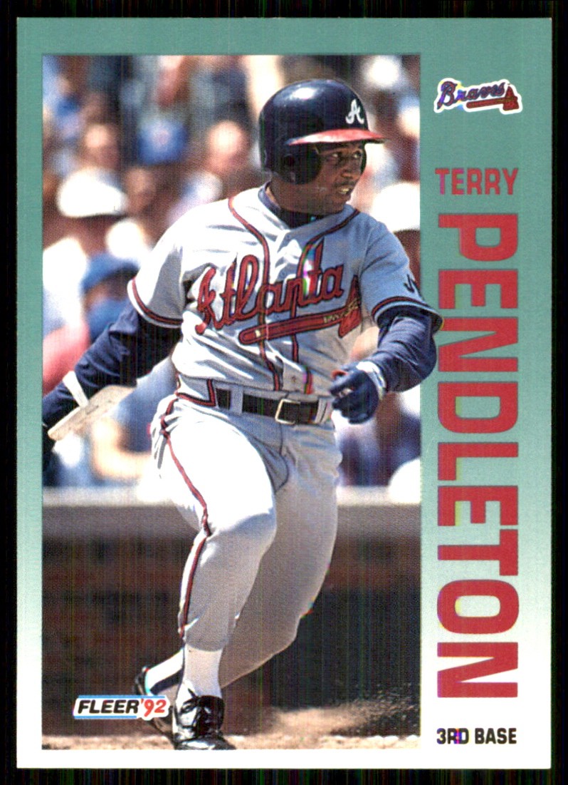 Terry Pendleton 1992 Fleer #366 Braves MLB READ FREE SHIPPING AutographDen