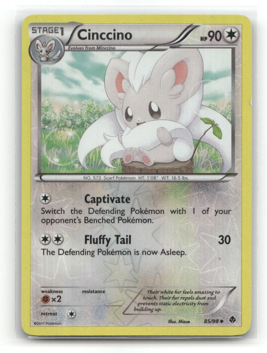 Cinccino 85/98 Uncommon Emerging Powers Pokemon Reverse Holo LP