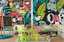 3D Monster Graffiti Wall Murals Wallpaper Murals Wall Sticker 3