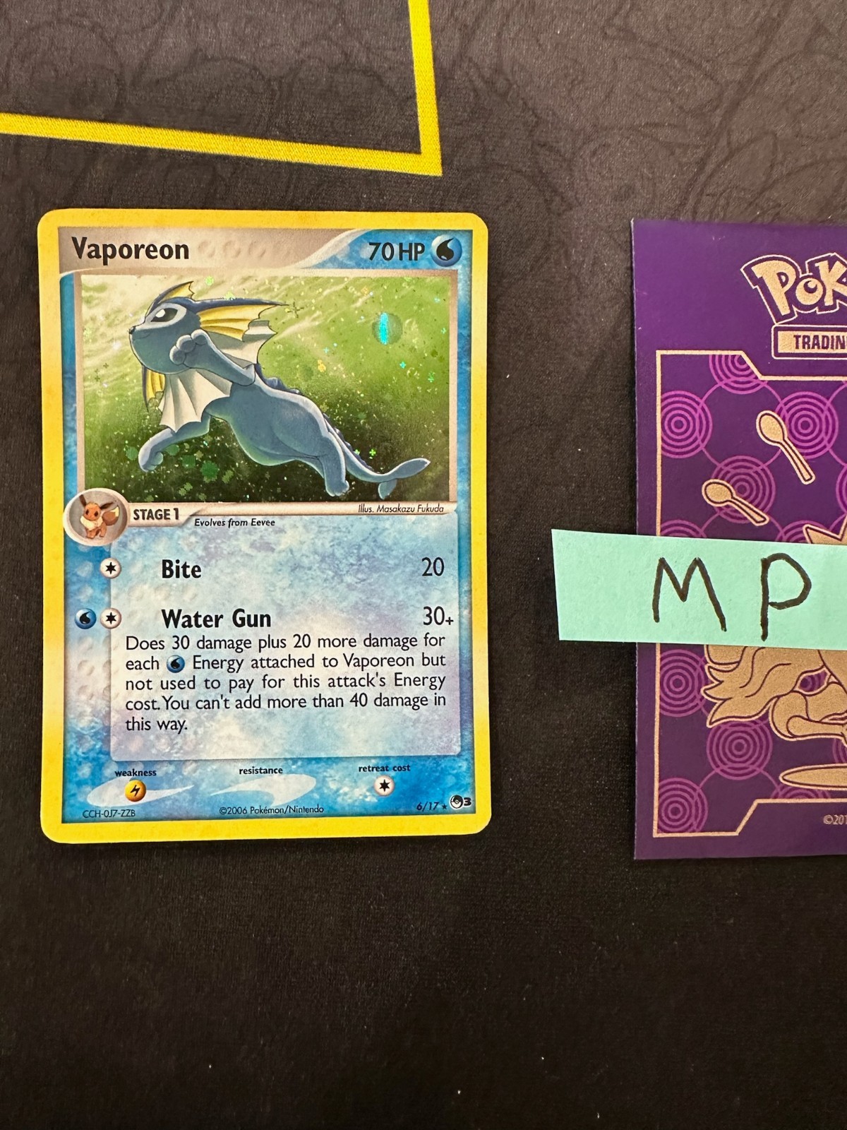 Pokemon Card Vaporeon POP Series 3 Holo Rare 6/17 357 💎MP💎