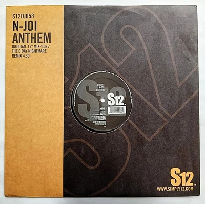 N-JOI - ANTHEM 12" VINYL 2004 REISSUE S12 S12DJ058 *VG/G+* - Image 1 of 4