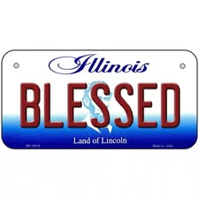 Blessed Illinois Metal Novelty License Plate