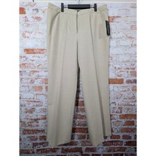 Evan-Picone Black Label Dress Pants Women 14 Khaki Tan Straight Leg NWT