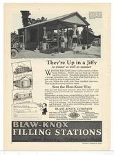 1923 Blaw Knox Co. of Pittsburgh Ad: Type S2-8 Pre-Fab Gasoline Filling Station
