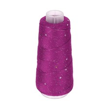 Cotton Silk Yarn Cotton Silk Blend Sparkly Yarn with Sequins, 50g Rose Pink