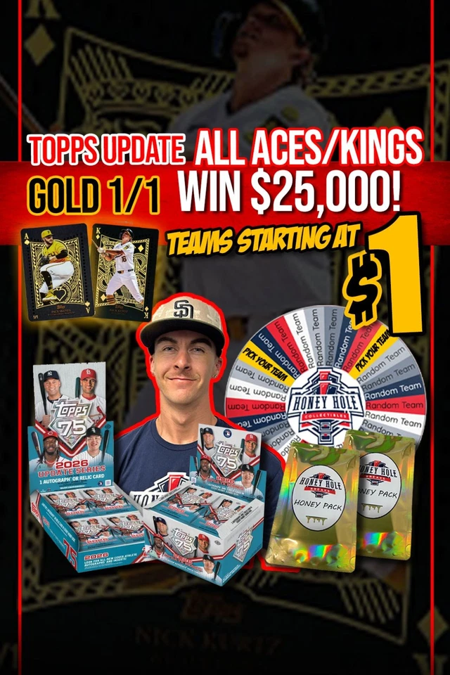 BASEBALL BREAKS, 26 Topps Update Series & Honey Packs Starting at $1
