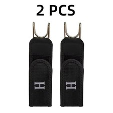 2PCS Tactical Metal Hook Elastic Belt Buckle-Less Invisible Waist Belt Closure