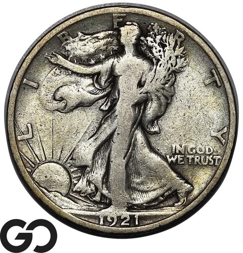 1921-S Walking Liberty Half Dollar, Choice FINE++/VF Better Date