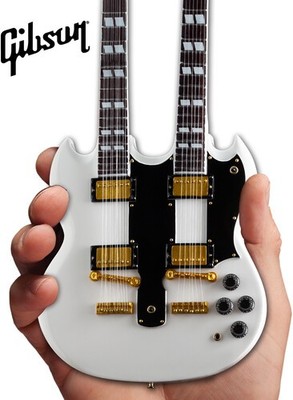 Don Felder - Gibson SG EDS-1275 Doubleneck White 10 Inch Miniature Guitar Replic