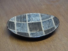 Keramik Schale Schwarz Weiß Beige Kariert