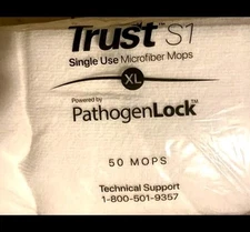 Trust S1 TMMP446016 Single Use Microfiber Mop Pathogen Lock White 500 Units 