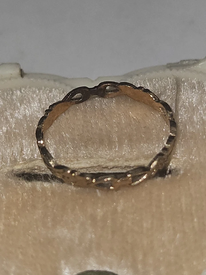 Anillo de bebé Kiddie Kraft vintage de oro amarillo de 10k. Niño Talla 1 Foto 3 de 4