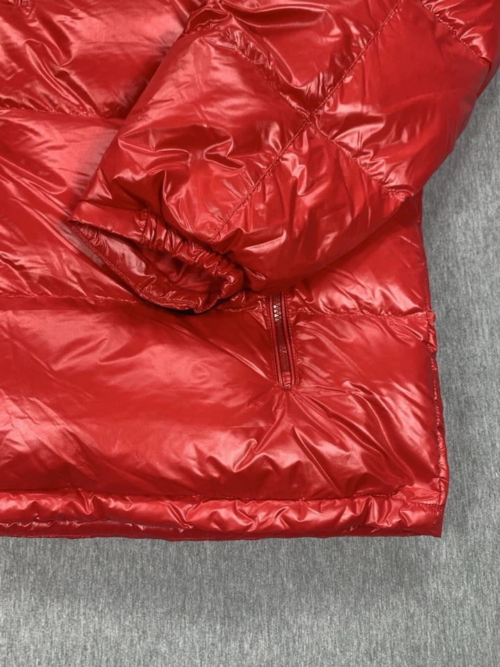 Polo Ralph Lauren Big & Tall Full Zip Hooded Down Puffer Red Jacket Men's 3XLT - Image 3 of 4